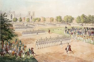 Garde nationale du 7e régiment NYSM, gravé par C. Gildemeister, 1852